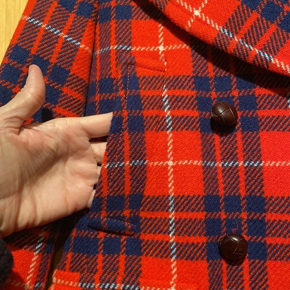 J. Crew Hamilton Plaid Peacoat Size 6 - Picture 7 of 15